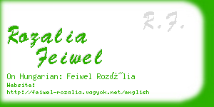 rozalia feiwel business card